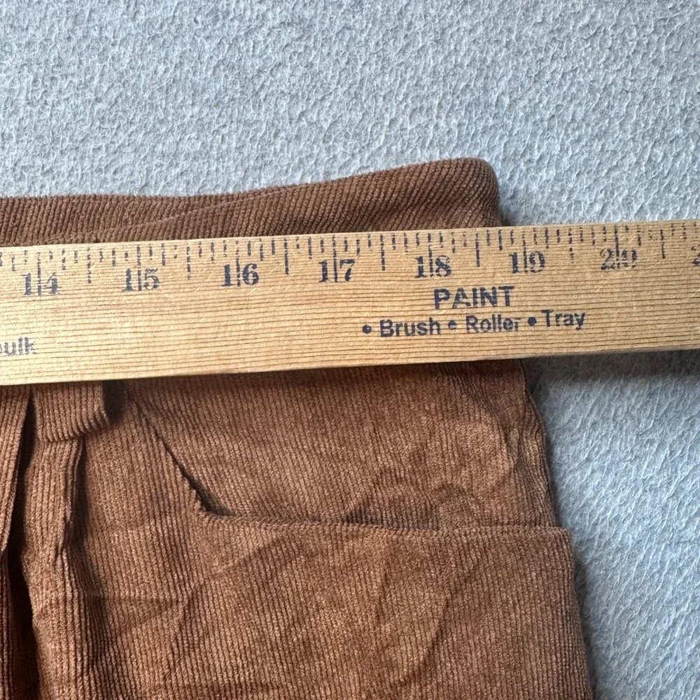 SHEIN Pants Mens 2XL Brown Corduroy Tapered Cuffed Straight Leg 6123371